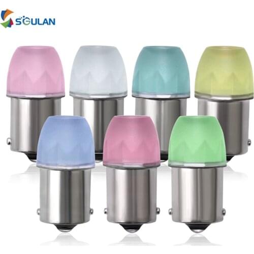 100 pcs 1156 1157 ba15s bay15d p21 5w high bright tail bulb car led motorcycle turn signal lamp colorful 12V brake lights Red