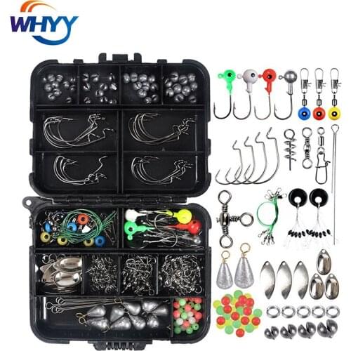 246pcs/box Swivel Hooks Snap Sinker Weight for Carp Fishing Tackles Box Accessories Carp Bait Lure Ice Winter Accessoires