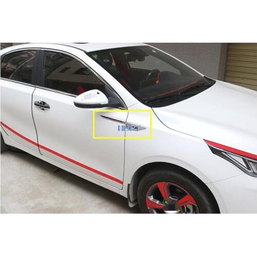 For Kia k3 2019 2020 2021 4pcs Stainless Steel Side Fender Cover Trim Car Accessories Side Mark Decoration Stickers Car Styling