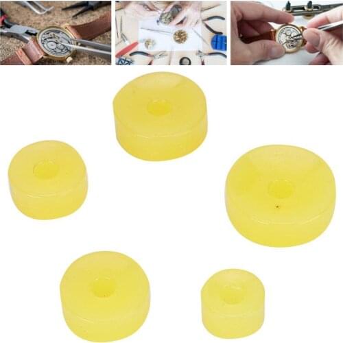 5pcs/set Watch Movement Fixed Mat Fixing Plastic Cushion Holder Fixer Watch Part Removal Repair Tool for Watchmaker 19-35MM