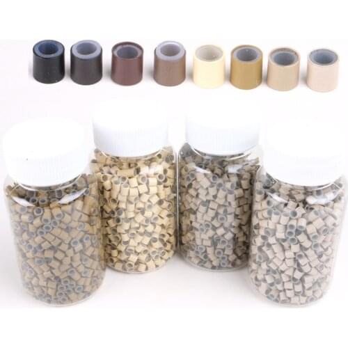 HARMONY 50,000 Pieces 4.0mm Copper Euro Tubes Micro Rings with Silicone Lined for I-tip Hair and Micro Ring Hair Extensions