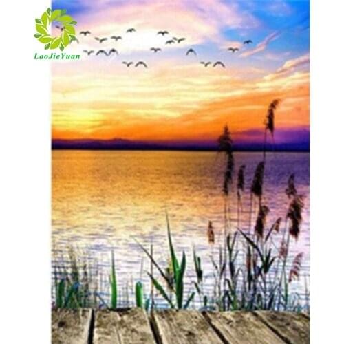 LaoJieYuan Diamond Embroidery Cross Stitch DIY Diamond Painting scenery Diamond Mosaic Rhinestones Home Decoration