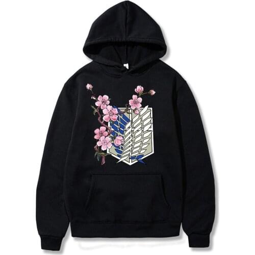 Anime Attak on Titan Printed Long Sleeve Pullover Hoodie Streetswear Harajuku Tops