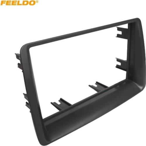 FEELDO Car 2DIN Audio Radio Panel Fascia Frame for FIAT Panda (169) 2003-2012 Stereo Dashboard Frame Mount Installaion Trim Kit