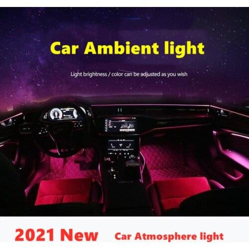 Bluetooth Auto Flexible Lamps Car Atmosphere Light Ambient Interior Decoration App Sound Control Wireless RGB Neon Led Strips