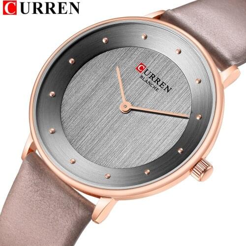 CURREN Womens Quartz Watches Leather Band Fashion Ladies Girls Wrist Watch Waterproof Female Clock Gifts For Women Reloj Mujer