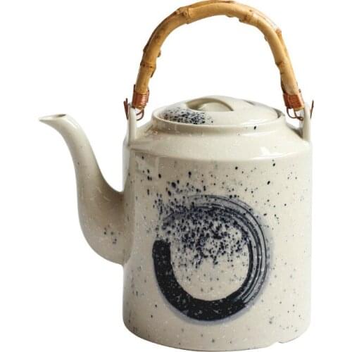 Chinese Style Large Capacity Retro Japanese Style Teapot Household Ceramic Bridge Pot Restaurant Chinese Style Large Teapot
