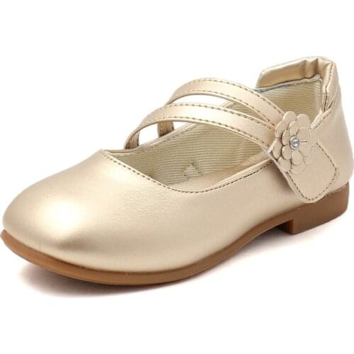 CUZULLAA Kids Causal Shoes For Girls Flower Hook & Loop Flat Shoes Children Princess Shoes Kids Fashion Sneakers Size 26-36