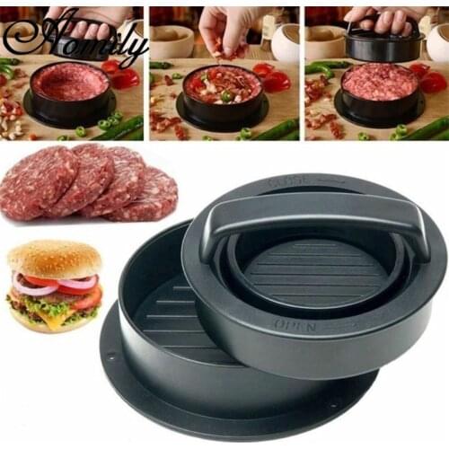 Amoliy Round Shape Burger Press Molds Hamburger Meat Press Beef Grill Hamburger Press Patty Maker Mold Baking Kitchen Tools