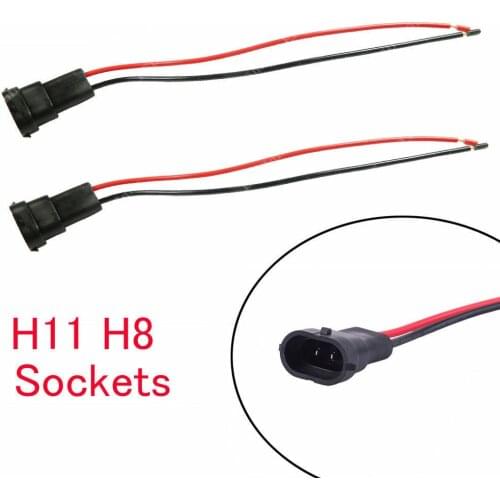 H11 Headlight Conversion Connector Fog Light Wiring Harness Plug Cable Socket Connector H11 Socket Adapter Car Cable Accessories