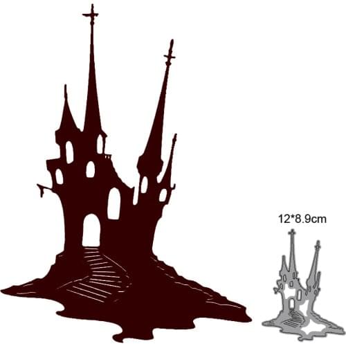Halloween old castle 2021 metal cutting diy photo album scrapbook card making embossing template decoration mold