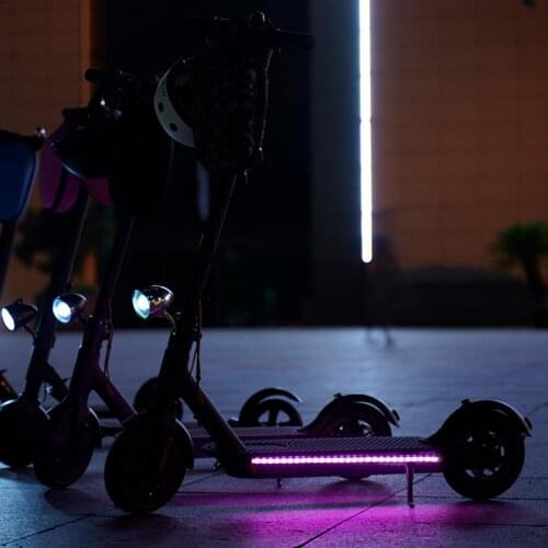 2Pcs LED Light Strip Band Chassis Lamp Waterproof Accessory forXiaomi M365 Scooter Foldable LED Light-Up Colorful Marquees