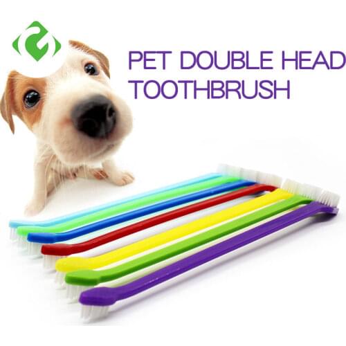 Hot Selling Pet Cat Dog Tooth Finger Brush Dental Care For Pet Toothbrush Mouth Cleaning Toothbrushes Plastic Cat Brushes 17CM