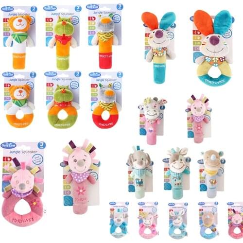 Cute Newborn baby Rattle Toy Hanging Plush Lovely Cartoon Animal Bell Newborn Stroller 0-12 months teether Toys Christmas gift