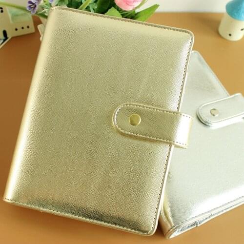 A5 A6 silver gold refillable dokibook daily notebook loose-leaf filofax planner agenda notepad binder