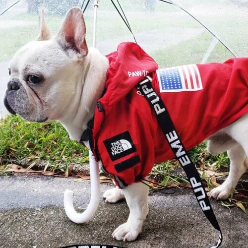 Fashion Reflective Pet Dog Raincoat Clothes Waterproof French Bulldog Clothes for Dog Rainwear Hoodie Breathable Pet Clothing