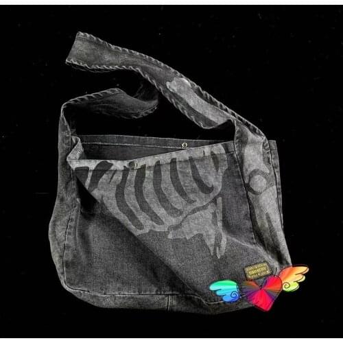 Backpacks 2021 Men Women High Quality Vintage Rib lines KAPITAL Bags Denim canvas Bag