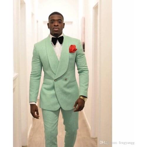 Mens shawl lapel groom tuxedo print mens suit wedding/prom best man suit jacket+pants