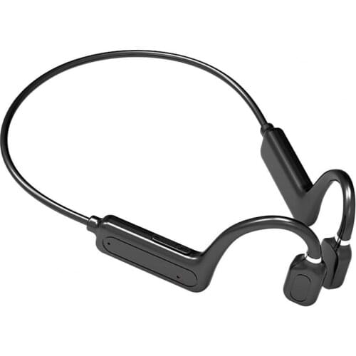 True Bone Conduction Earphone Waterproof Wireless Bluetooth Headphone with Microphone Sports Not-In Ear Headset for Android Ios