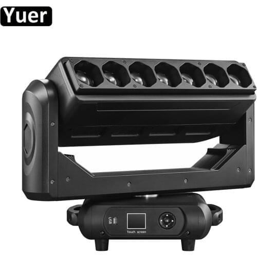 New 7X40W 4IN1 LED Pixel Bar Beam Zoom Wash Effect Moving Head Light DMX512 DJ Disco Light Wedding Party Bar Stage Lighting