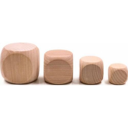 30- 60mm Blank Dice Leisure Toy Wooden Board Game Dice Wooden Dice Mahjong Game Family Entertainment Game Decoration Accessory