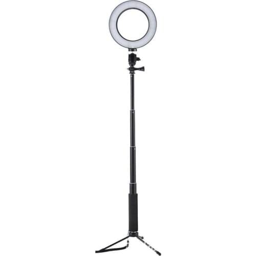 Adjustable Ring Fill Light Lighting Live Video Makeup Lamp With Fill light Telescopic Pole Gimbal Tripod Mobile Phone Bracket