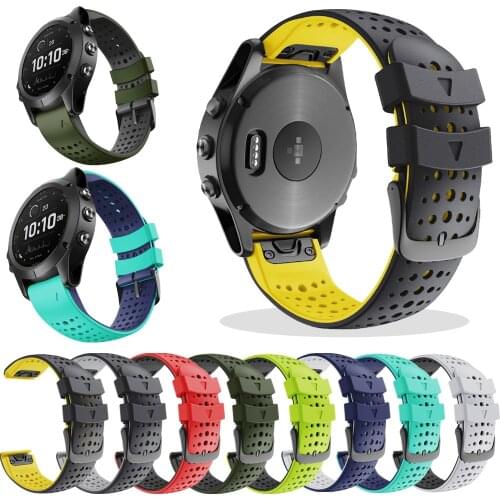 Hot 22mm Watchband For Garmin Fenix 6 6 Pro 5 5 Plus 3 Silicone Band For Approach S60 S62 forerunner 935 945 Easyfit Wrist Strap
