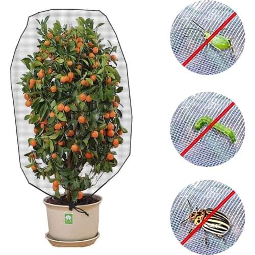 Garden Netting Bags Protecting Bag Potted Fruit Protection Bag Drawstring Design Bug-proof Bird-proof Netting Garden Supplies
