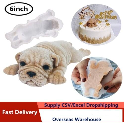 Silicone Mold for Dog Pretty Mousse Cake 3D Shar Pei Mold Ice Cream Jelly Pudding Blast Cooler Fondant Tool Decoration