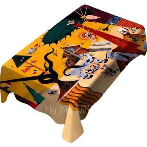Juan Miro 20th Century Surrealist Painting Tablecloth Unique Interior And Outdoor Decoration