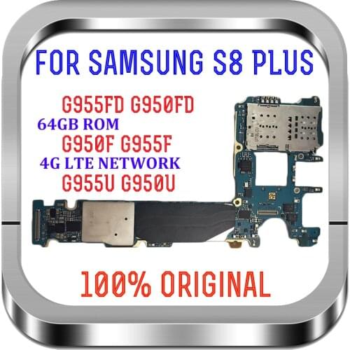 Eu Version 64GB For Samsung Galaxy S8 Plus G955F G955FD G955U S8 G950F G950FD G950U Motherboard Full Chips Logic Board Plate MB
