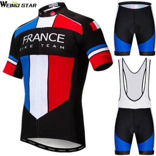 Weimostar Frace USA UK Team Cycling Clothing Summer Pro Cycling Jersey Set Men Mountain Bike Clothing Uniform Bicycle Wear Roupa