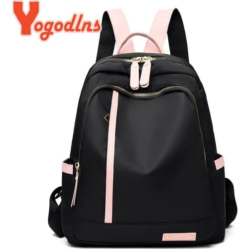 Yogodlns Fashion Oxford Backpack Women Large Capacity School Bags For Teenager Waterproof Travel Rucksack Casual Girls Knapsack