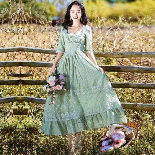 YOSIMI Green Summer Dresses