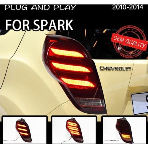 Tail Light For Chevrolet Spark 2012-2017 автомобильные товары Rear Lamp LED Lights Car Accessories Spark Taillights
