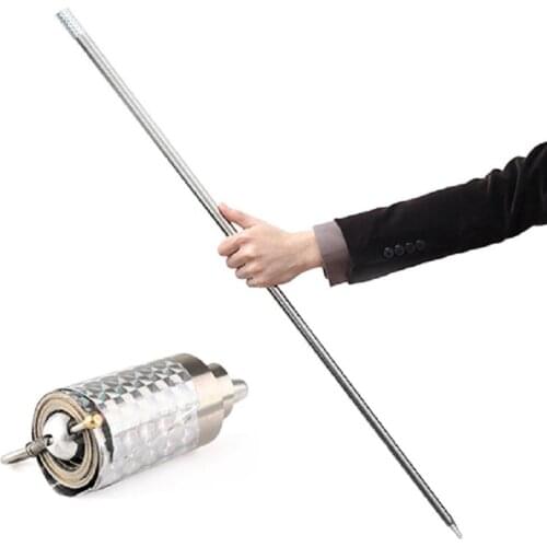 Wonderful Appearing Cane Metal Silver Magic Tricks Close Up Illusion Silk To Wand Fun Funny Gadgets Gold Hoop Toys For Children