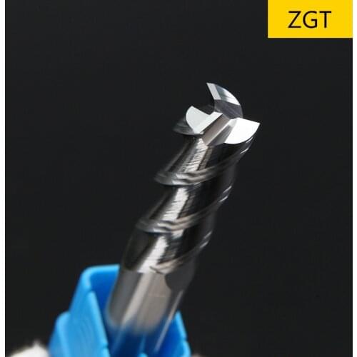 ZGT Aluminum Milling Cutter End Mill Cnc Cutter HRC50 3 Flute Aluminum Copper Wood Milling Tools Carbide Endmills 12mm 14mm 16mm