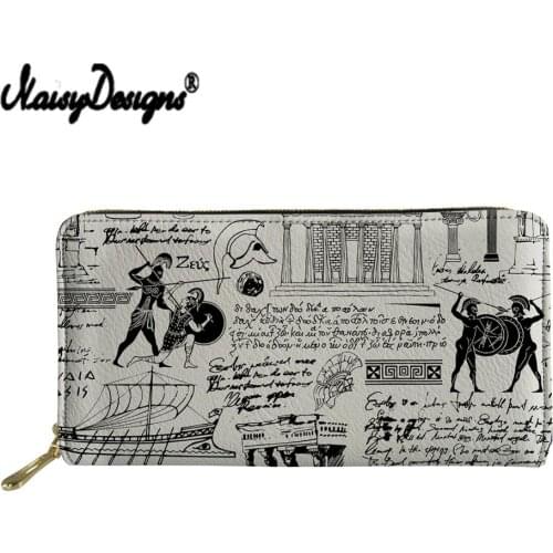 NOISYDESIGNS Ancient Rome Series Designer Vintage Wallets Women Leather Long Card Holder Clutch Purse Carteira Female Coin Purs