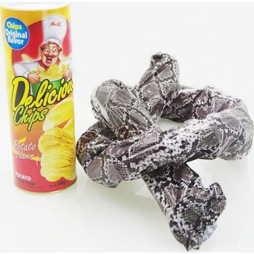 Prank Props Potato Snake Potato Chip Magic Tricks Close Up Magia Toys Illusion Gimmick Prop Jump Fake Snake Party Toys for Adult