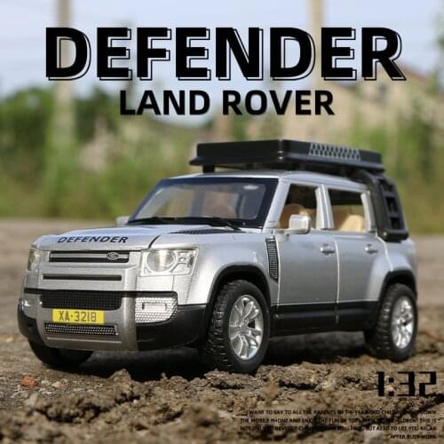 1:32 Land Rover Defender SUV Alloy Car Model Diecasts & Toy Vehicles Car Model Sound and light Simulation Car Toys For Kids Gift