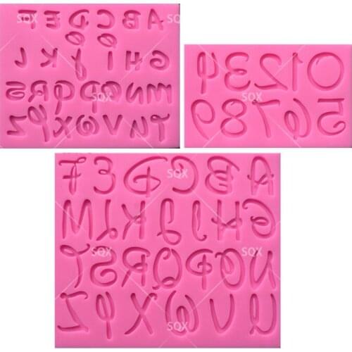 1 Set Letters&Numbers 3D Silicone Cake Mold Fondant Molds Sugarcraft Candle DIY Cake Decorating Tools SQ1735-37