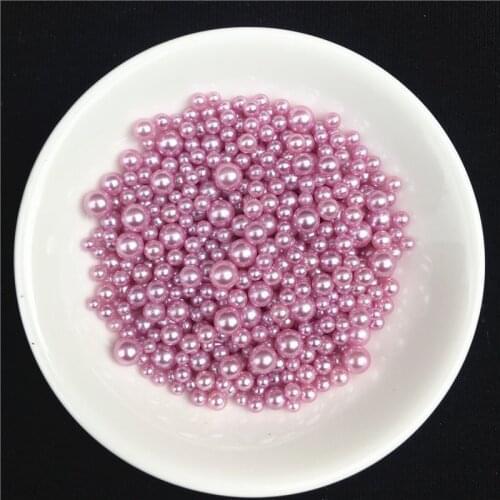 10grams Light Purple ABS Pearls 2.5/3/4/5/6/8mm Round Acrylic Imitation Pearl Beads for Jewelry Making /Nail Art /Phone