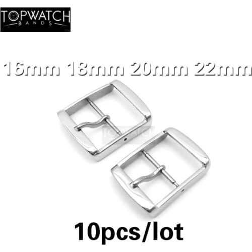 10pcs/lot Watch Buckle Watch Accessories Metal Steel Stainless Steel Watch Strap Pin Buckle 16mm 18mm 20mm 22mm Wholesale