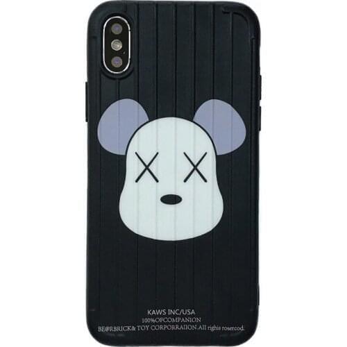 100pcs Cute Protect Soft TPU Case For iPhone 8 7 Plus Matte Back Coque For iPhone X XS Max XR Cartoon Phone Cases Capas