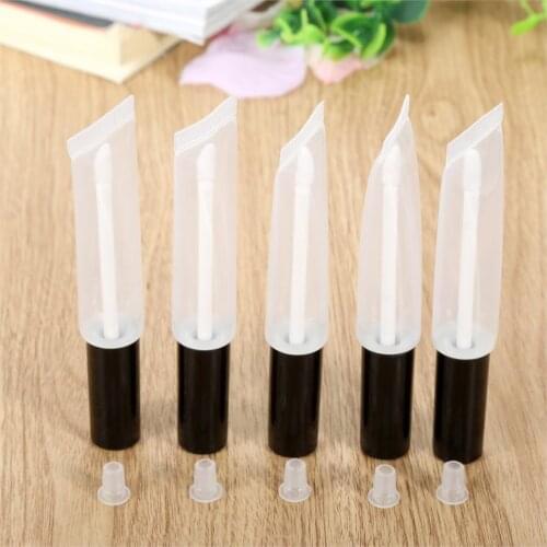 5pcs 15ml Makeup Empty Tubes Lip Balm Gloss Clear Cosmetic Containers Empty Plastic Clear Lip Tubes Containers Travel Bottle