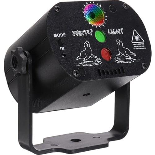 60 Patterns RGB LED Disco Light Red Green Laser Projection Lamp Home Party KTV DJ Dance Floor Stage Lighting