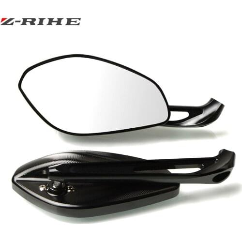 CNC Aluminum Motorcycle Rearview Mirrors Blue Glass Rear View Side Mirror FOR DUCATI Motorcycle rearview mirror