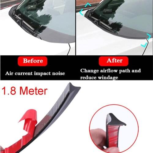 Auto Seal Strip Black Car Front Hood Rubber Wind Deflector Accessories