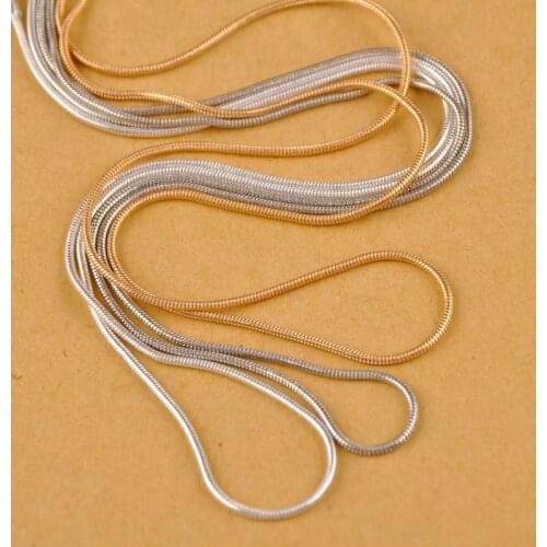 100m Snake Chain Findings Dull Silver Plated Chains KC Gold Plated Chains for Jewelry Making