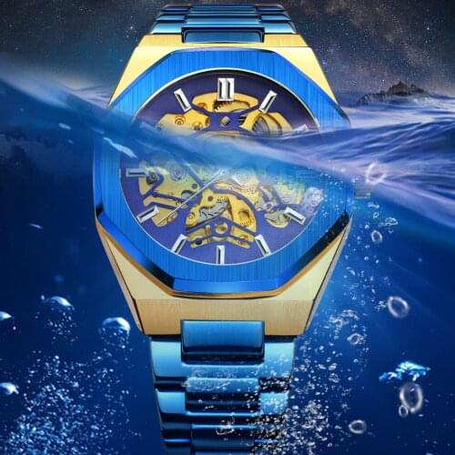 FORSINING Watch Men Mechanical Automatic Skeleton Clock Waterproof Stainless Steel Luxury Male Wristwatches Relogio Masculino